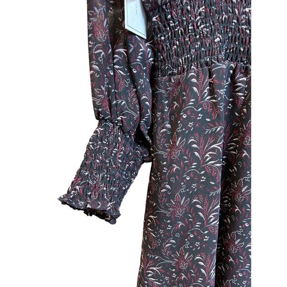 1. State  Floral Asymmetrical Hem Polished Nomad Color Dress Size large NWT - Picture 11 of 15